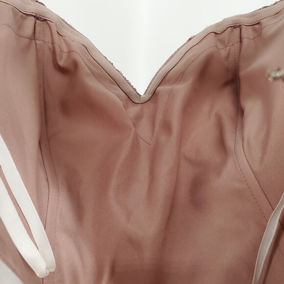 Alyce Paris Strapless Sequined Dress in Rosewood Size 10 - Picture 12 of 14